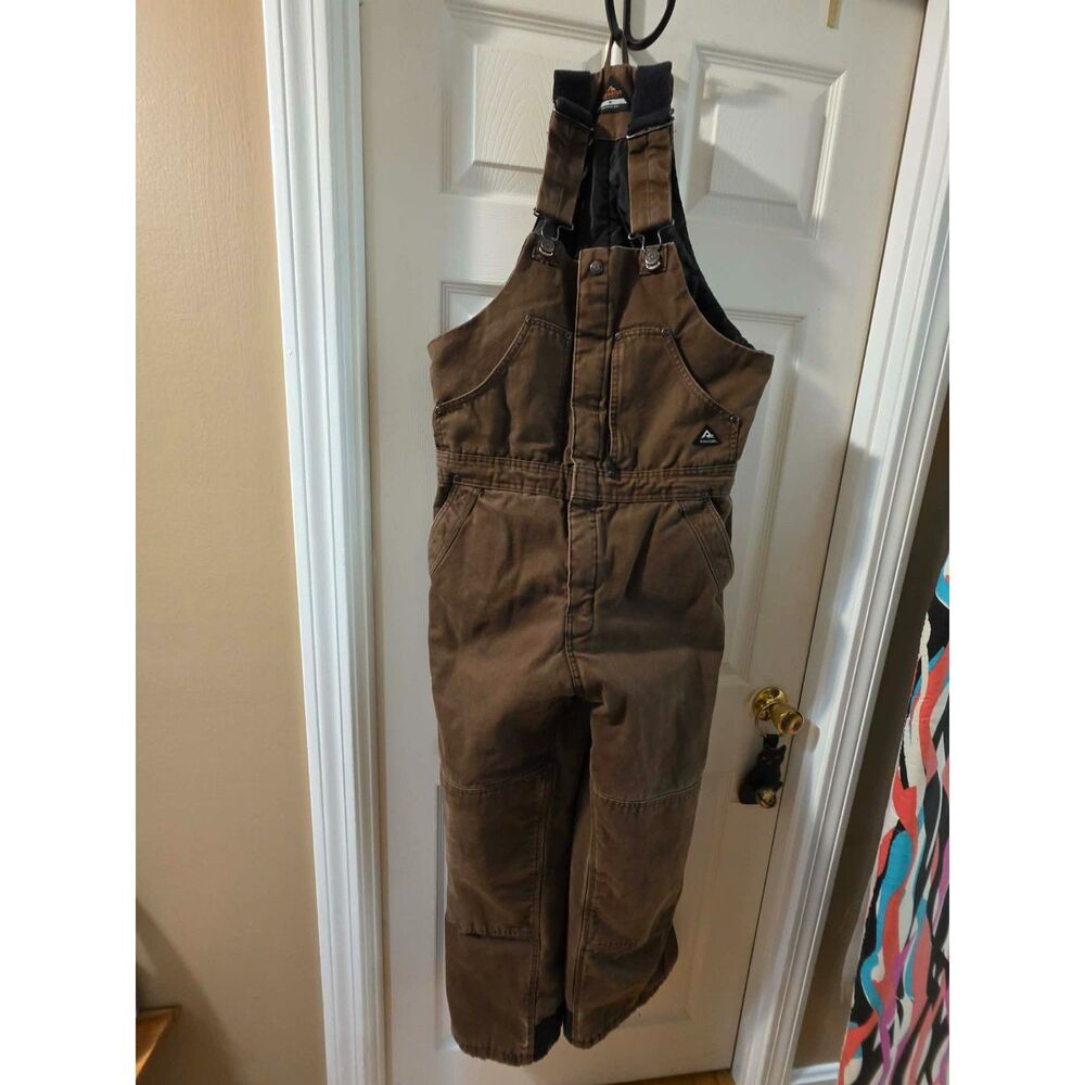 Ridgecut Toughwear Insulated Duck Bib Overalls Brown Men’s L Short Workwear